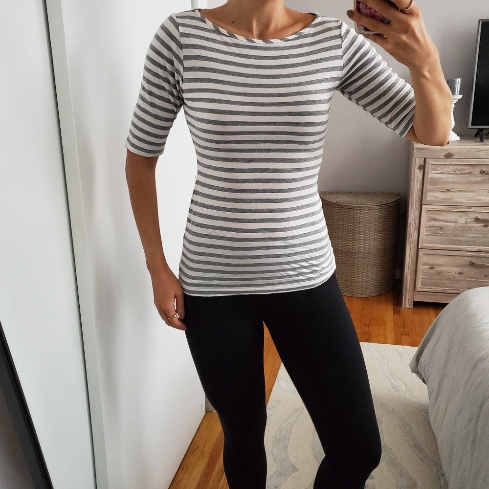 Striped Fitted Tee - Picture 2 of 3